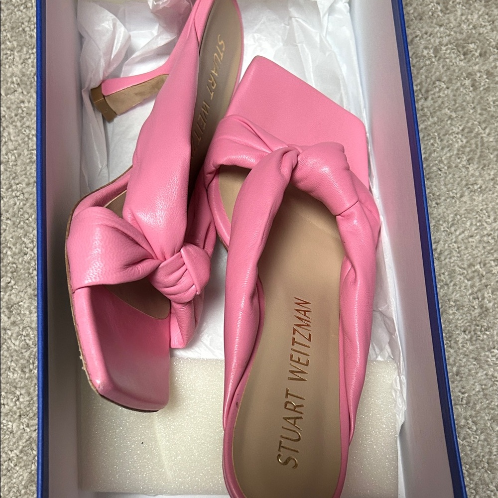 Stuart Weitzman Pink Knotted Heels